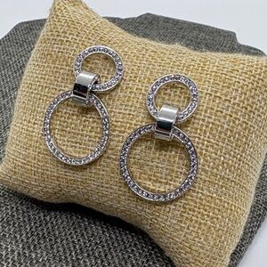 Swarovski Crystal Hollow Hoop Earrings